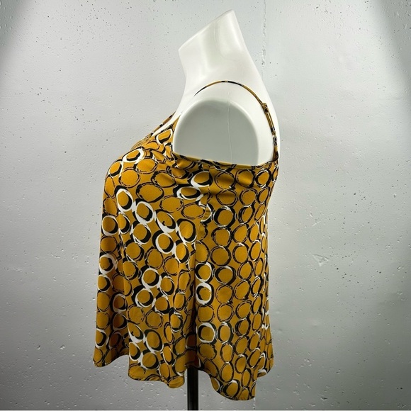 Apt. 9 Dark Yellow Circle Print Spaghetti Strap Tank Top S - Picture 3 of 5